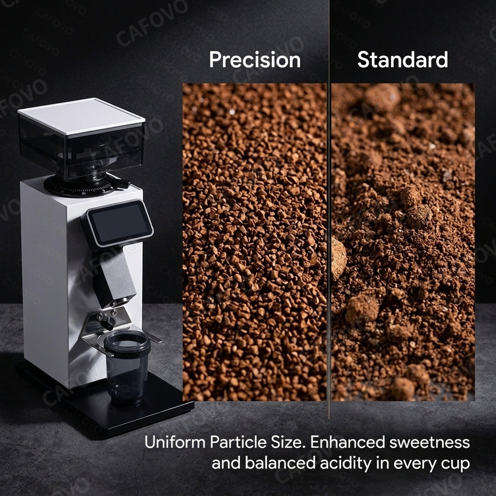 Molinillo de café CAFOVO G964F - Coffee Grinder Burr Flat reseña y precio